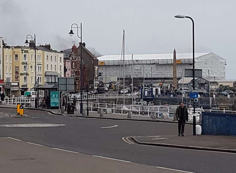 Work was being carried out at the Weatherspoons. Picture: @amssouthby