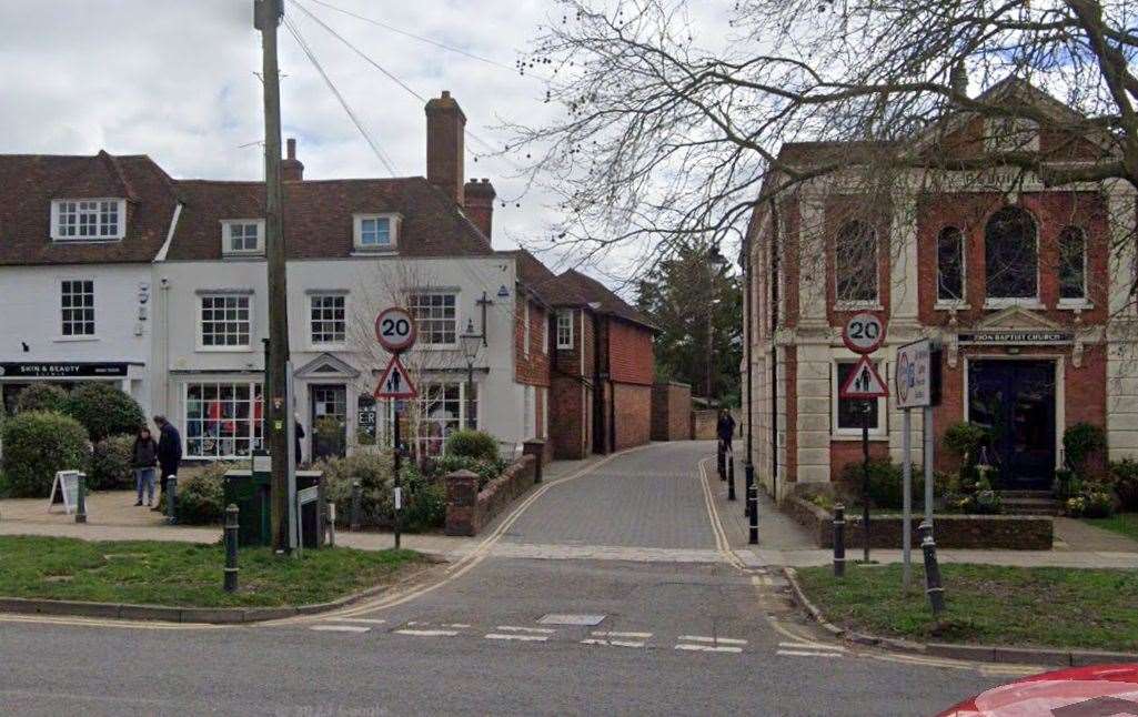 There has been a crash near Tenterden High Street in Bridewell Lane. Picture: Google