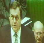 John Prescott making the announcement on TV