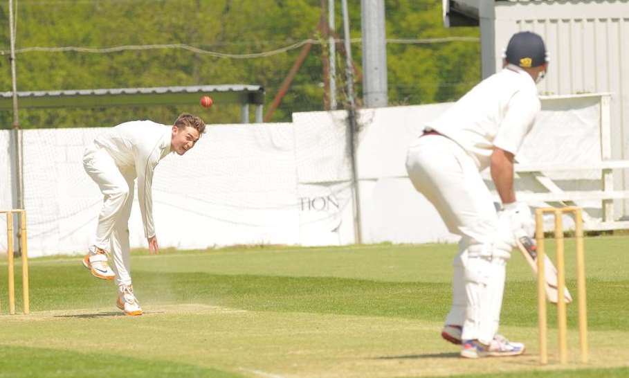 Lordswood's Matt Greenwood bowls