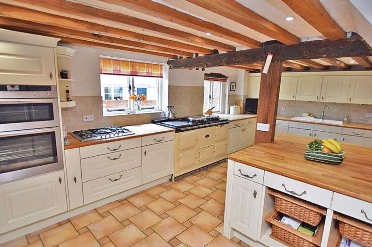 The kitchen has an Aga range cooker. Picture: Zoopla / Ferris & Co