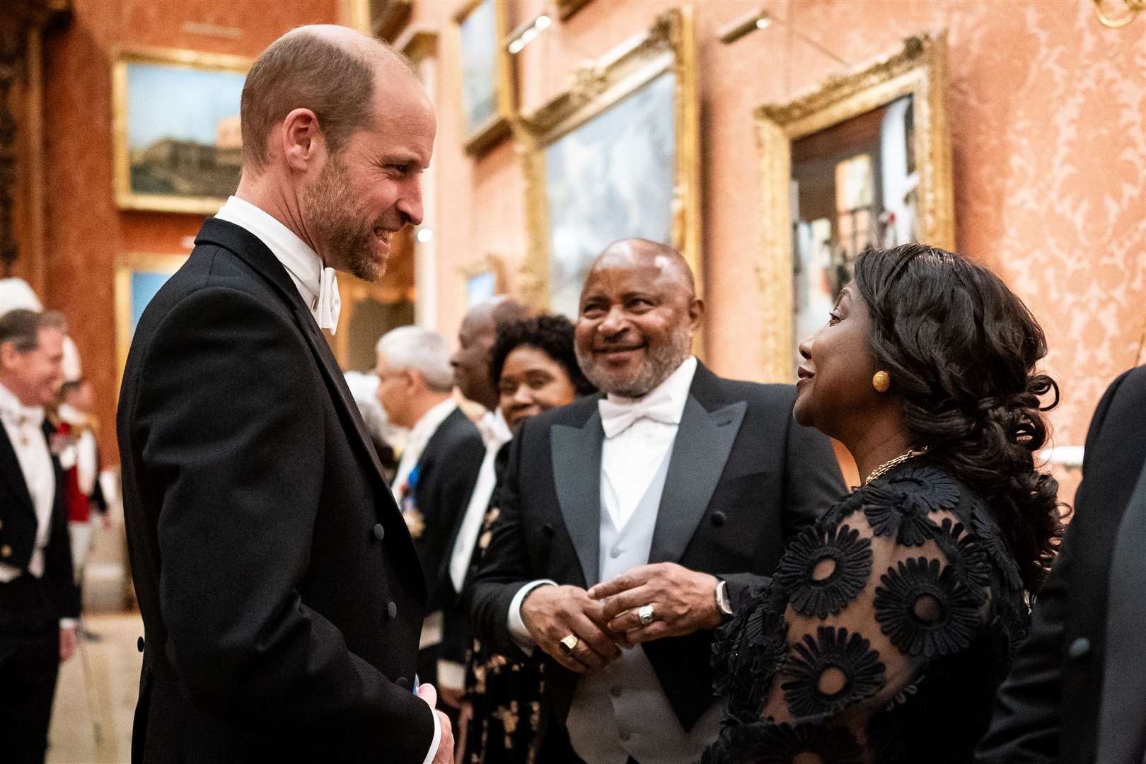 The Prince of Wales chatting to guests during the reception (Aaron Chown/PA)