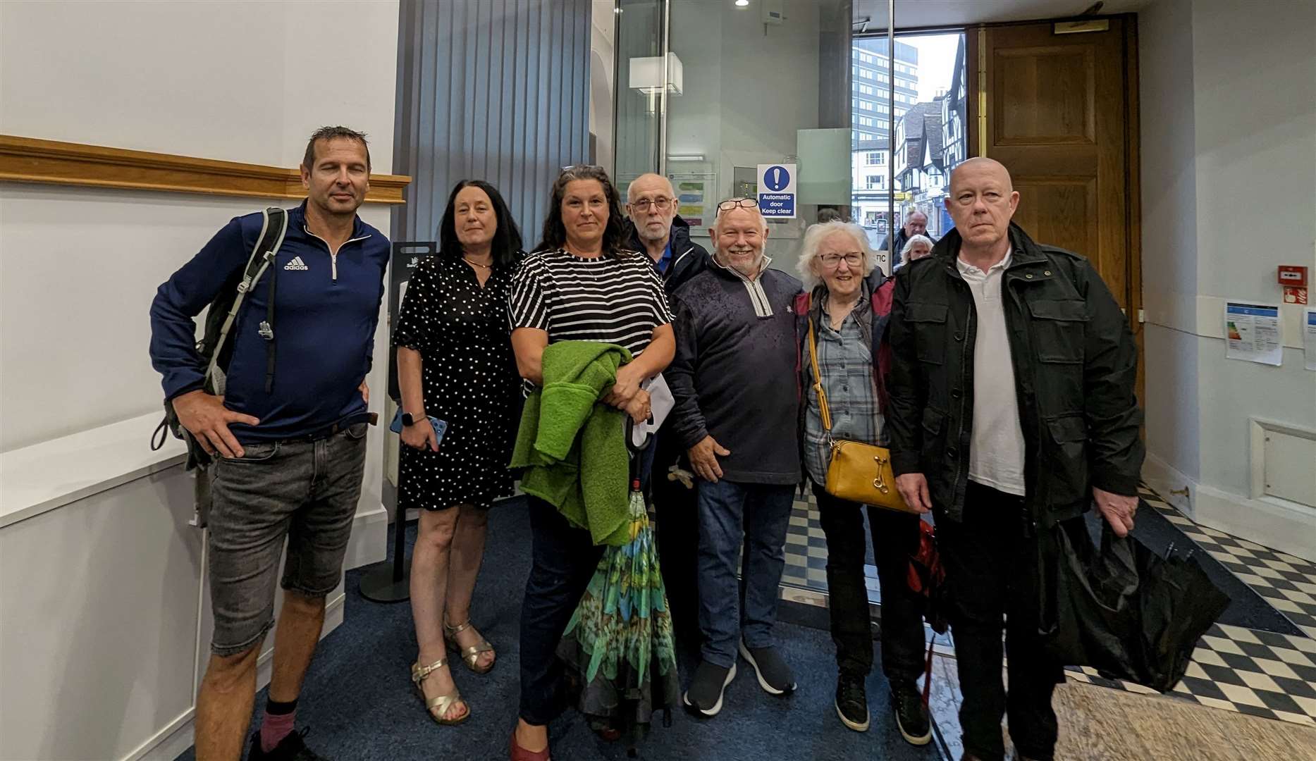 A number of Shepway residents attended, expecting answers. They were joined by Cllr Joanna Wilkinson (Lab), who represents Shepway North, second from left.