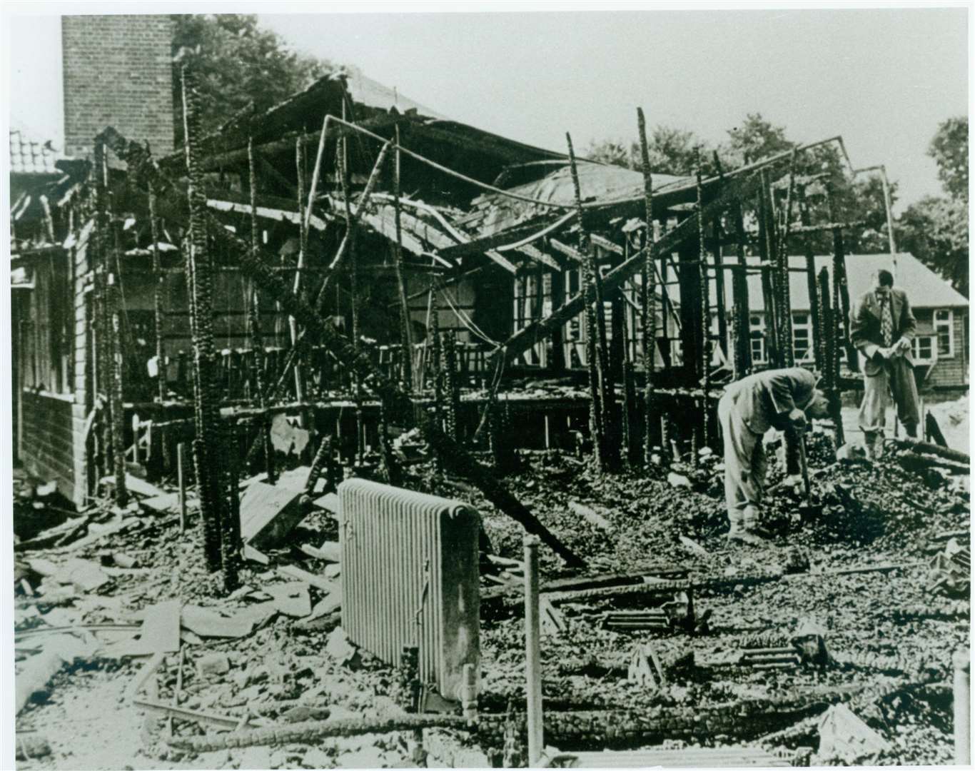 Colyer Road School after it was hit by a bomb during an air raid, destroying a classroom used for woodwork and metalwork. Picture: Gravesend Library (6705061)