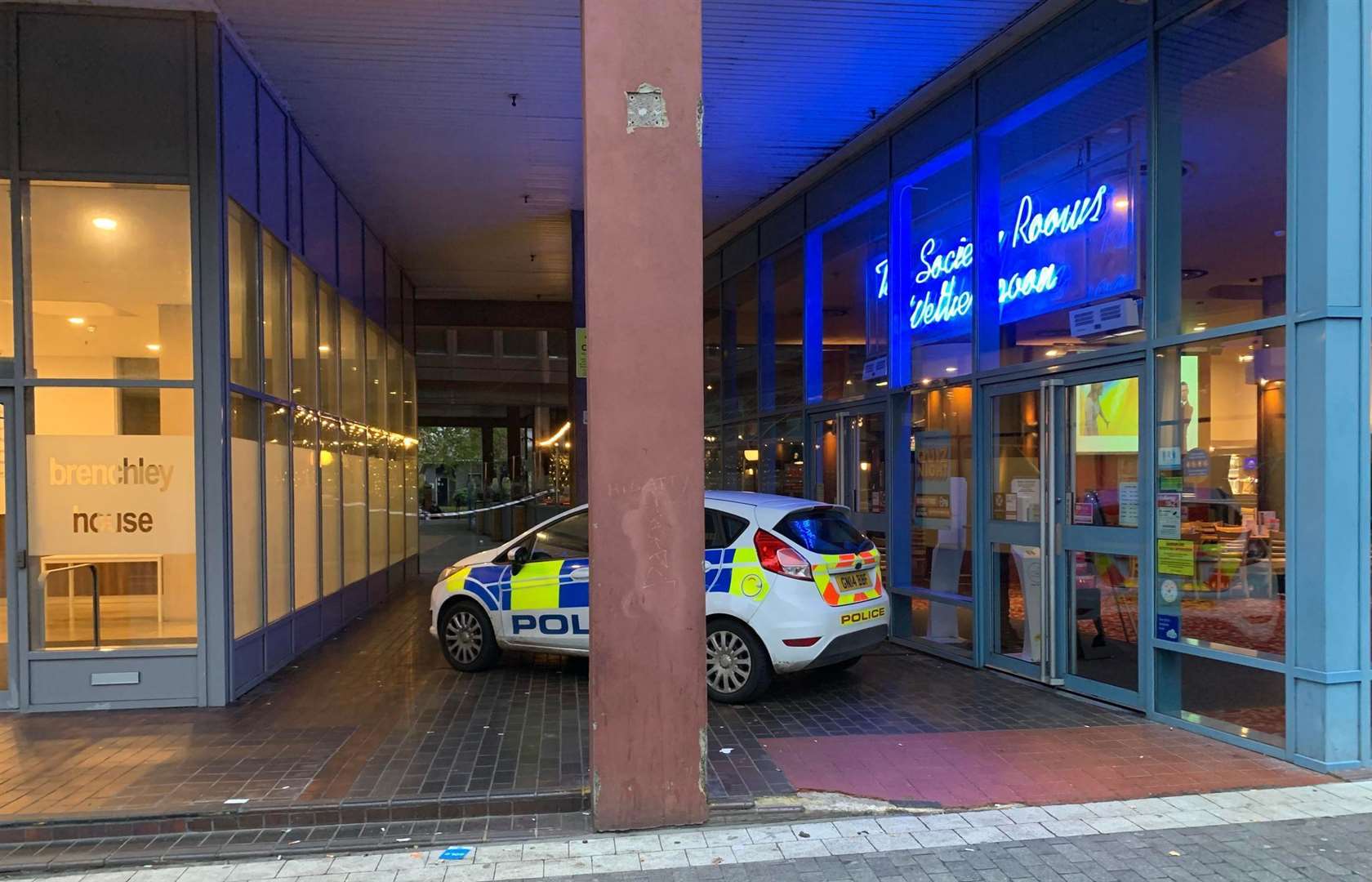 Police taped off Station Street in Maidstone after an 'attempted murder'