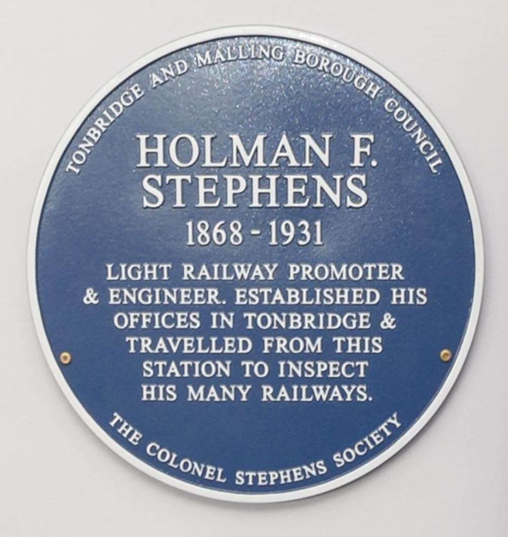 There is a plaque dedicated to the memory of Colonel Stephens at Tonbridge Station