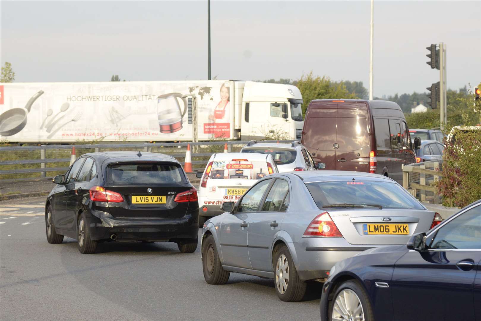 Traffic at Brenley Corner is slower than usual