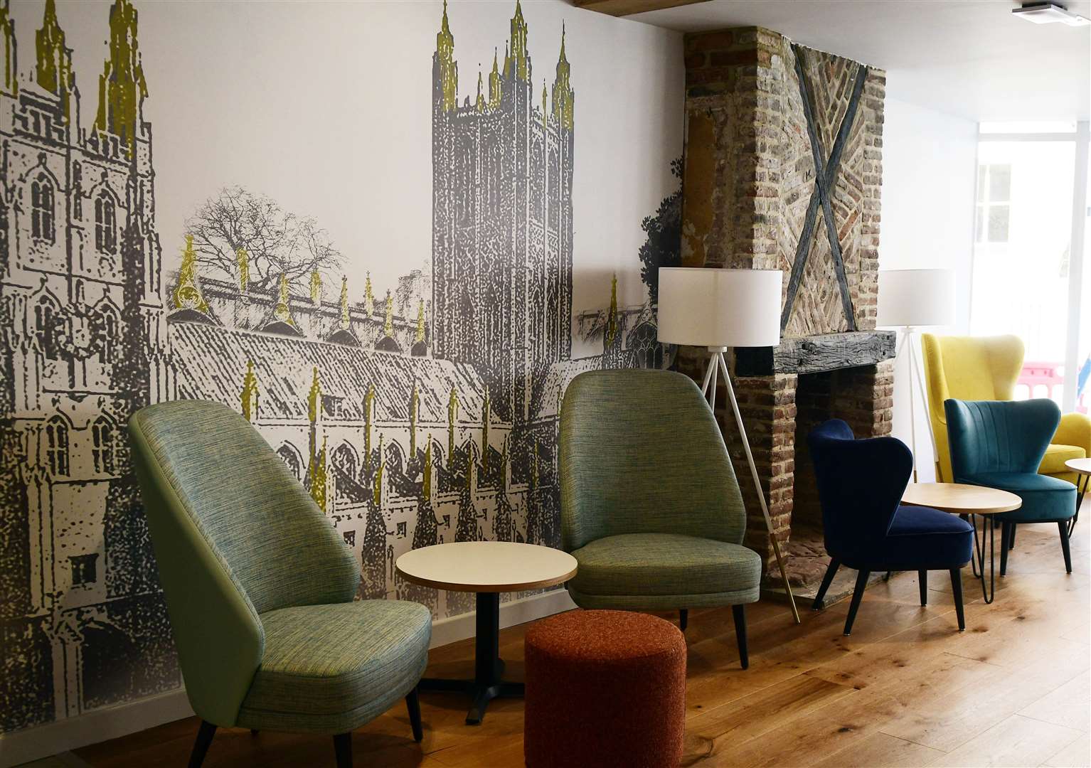 The hotel reception area