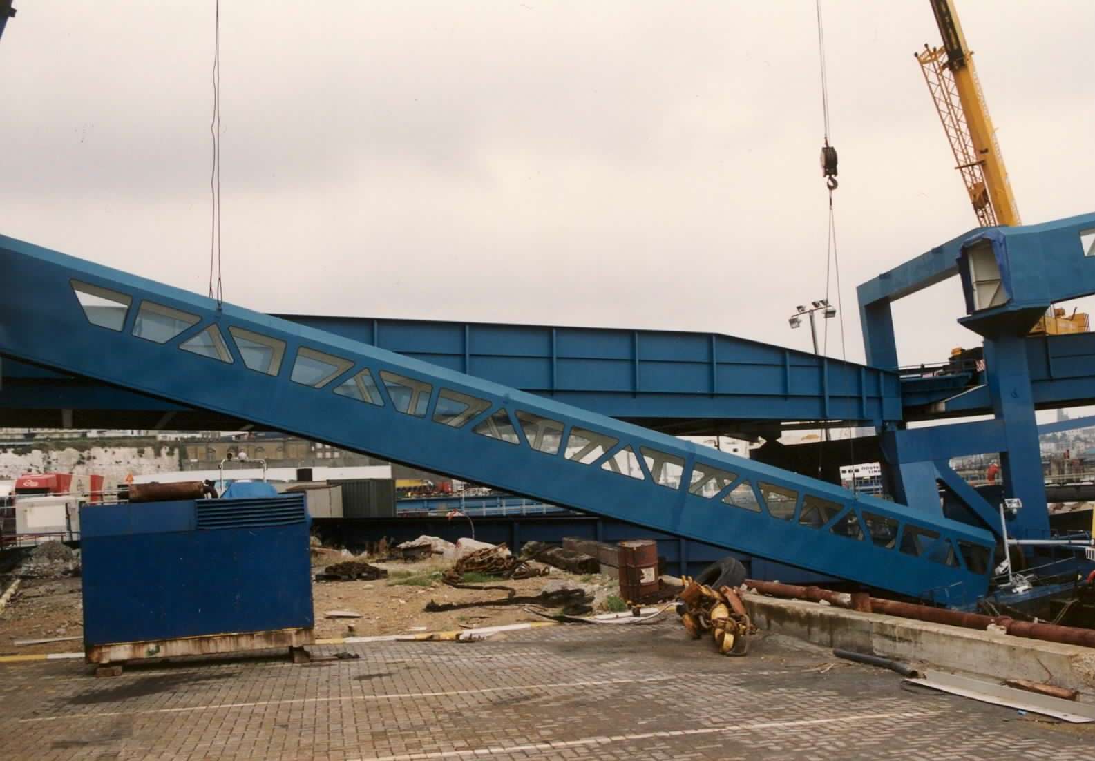 The collapsed walkway at Ramsgate Port which claimed a number of lives in 1994