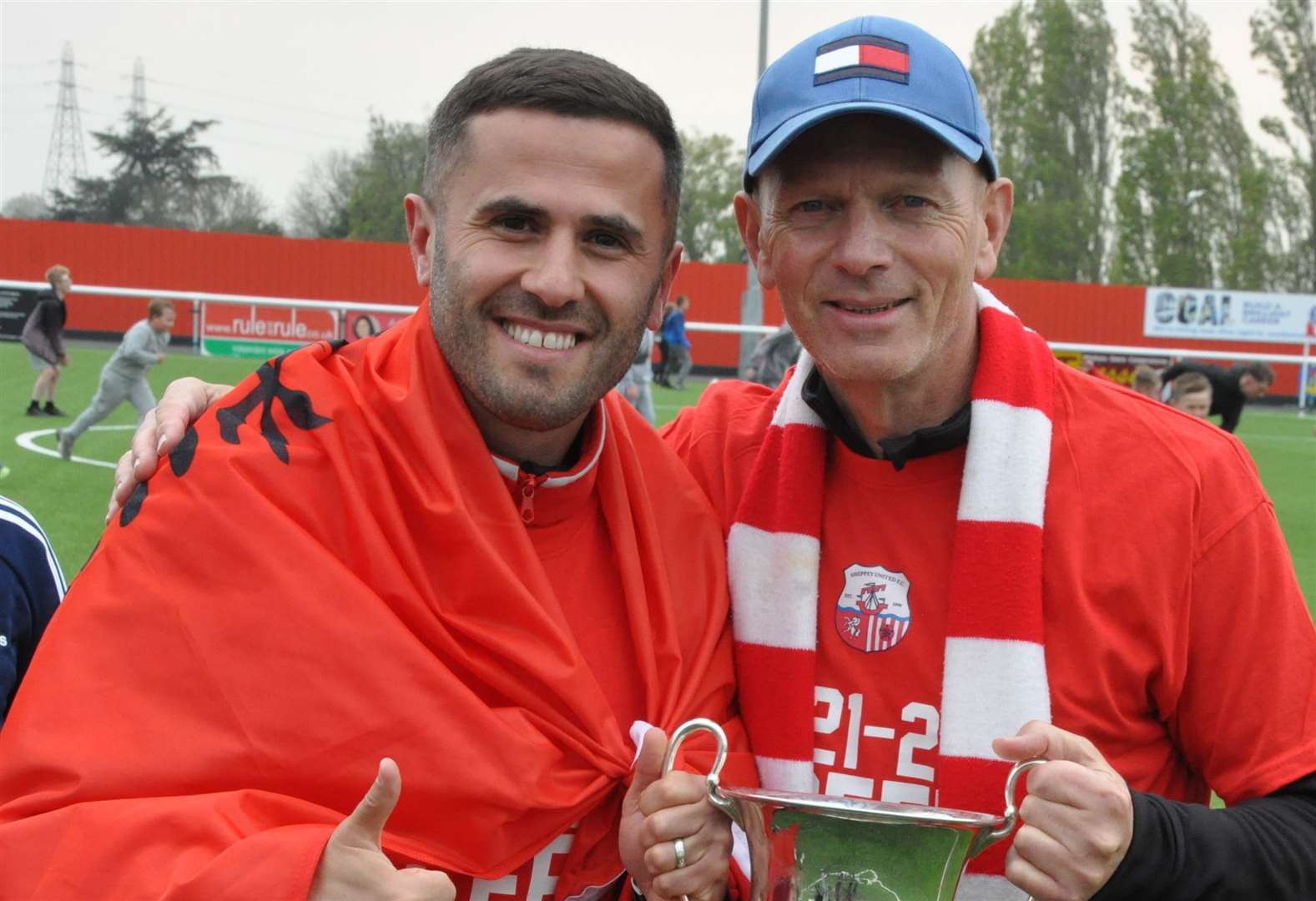 Sheppey management team Ernie Batten and assistant Marcel Nimani Picture: Paul Owen Richards