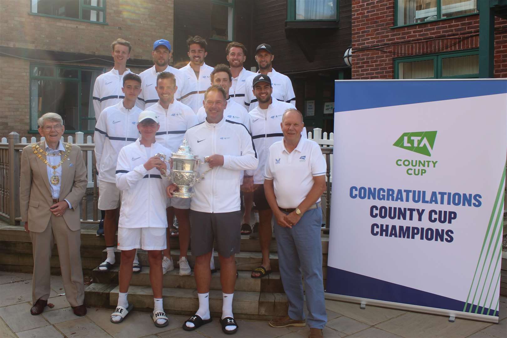 Kent's winning men's team at Devonshire Park, Eastbourne