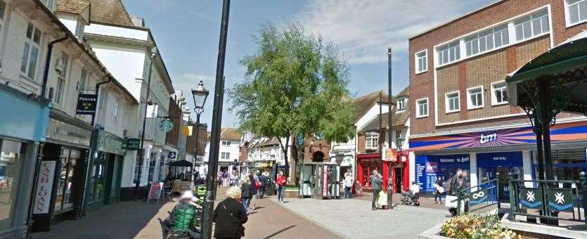 Ashford High Street. Credit: Google street view