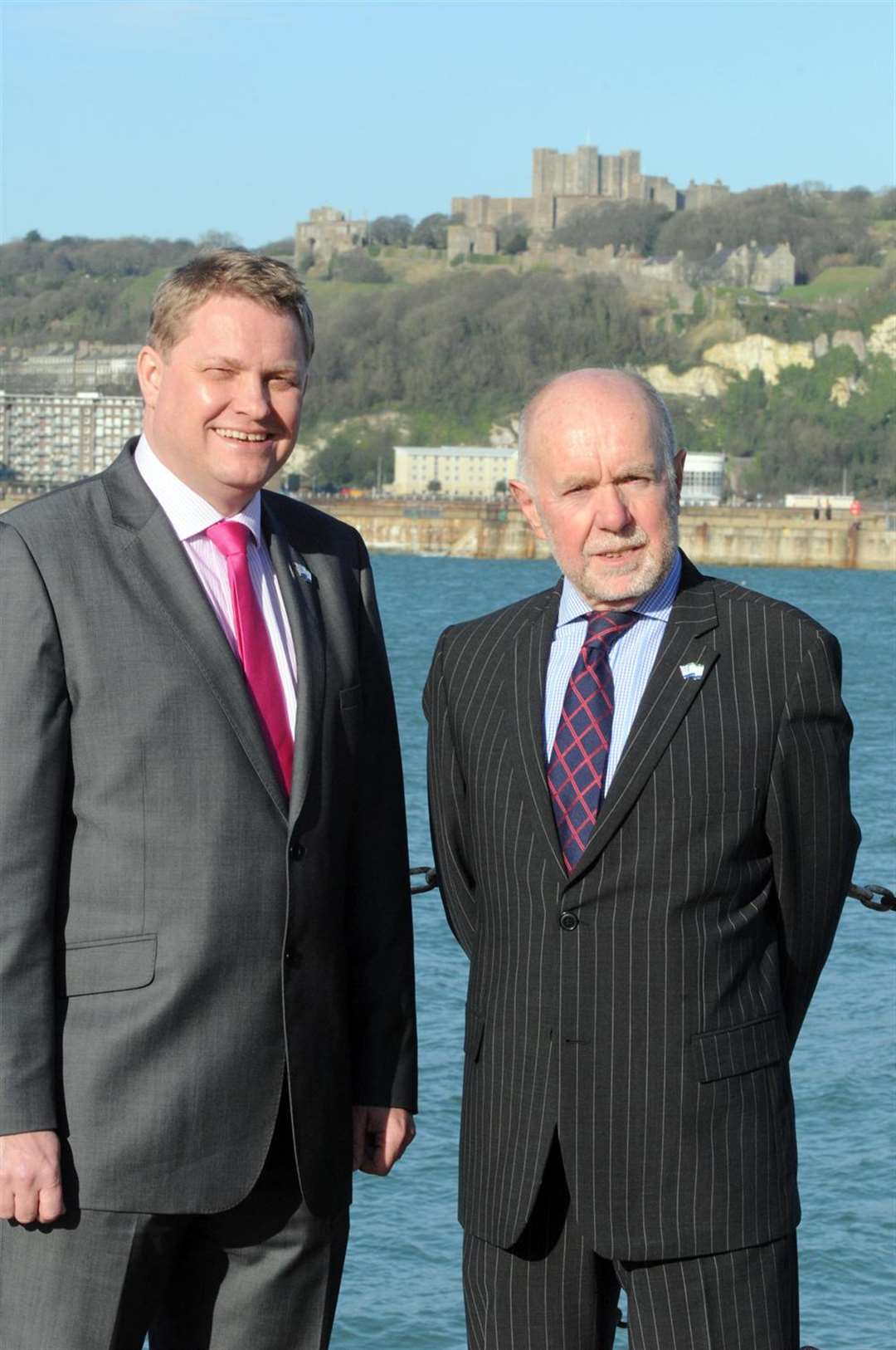 Tim Waggott with George Jenkins at the Western Docks