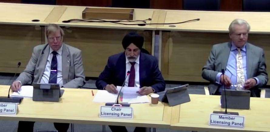 Members of the licensing panel have made a decision. Picture: Gravesham Borough Council YouTube