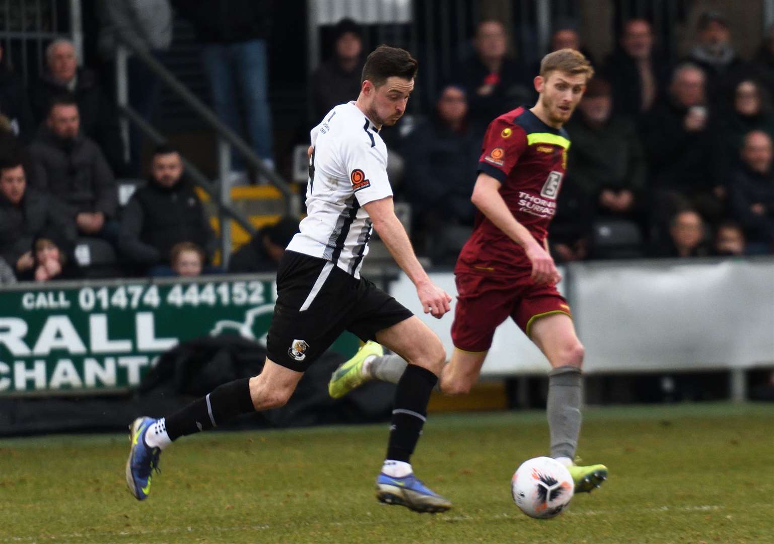 Luke Allen - netted the Dartford winner in Monday's 2-1 win over Dover. Picture: Simon Hildrew