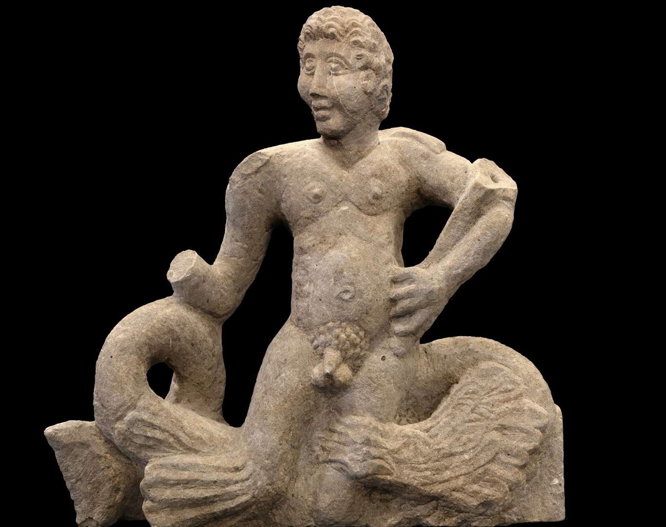 The Roman statue of the sea god, Triton, discovered in Teynham. Picture: CAT