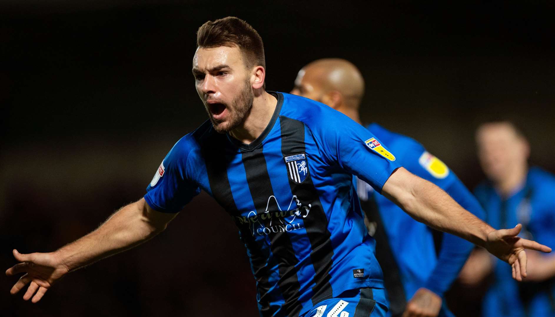 Josh Rees enjoys the moment after his last-gasp winner Picture: Ady Kerry