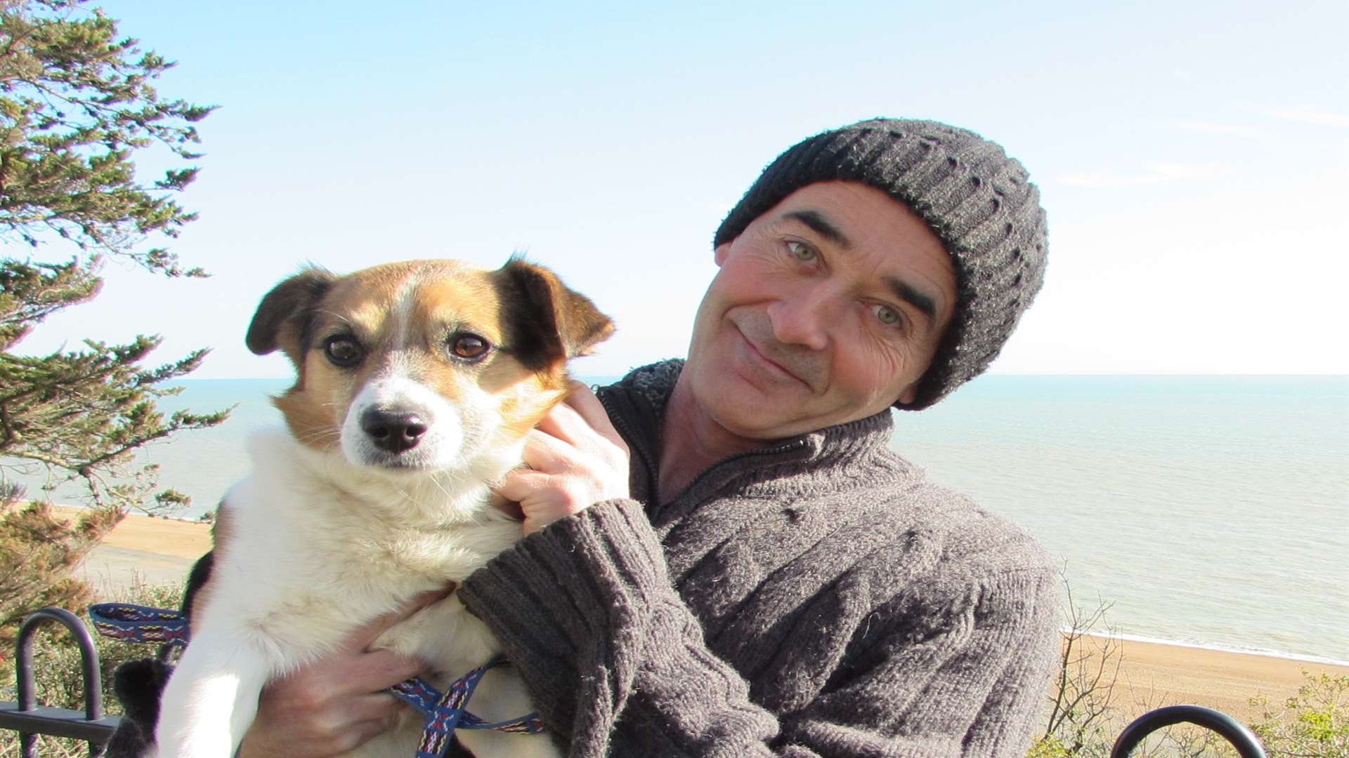 Chris Pittard with his beloved Bear who went missing from his Folkestone home on Wednesday