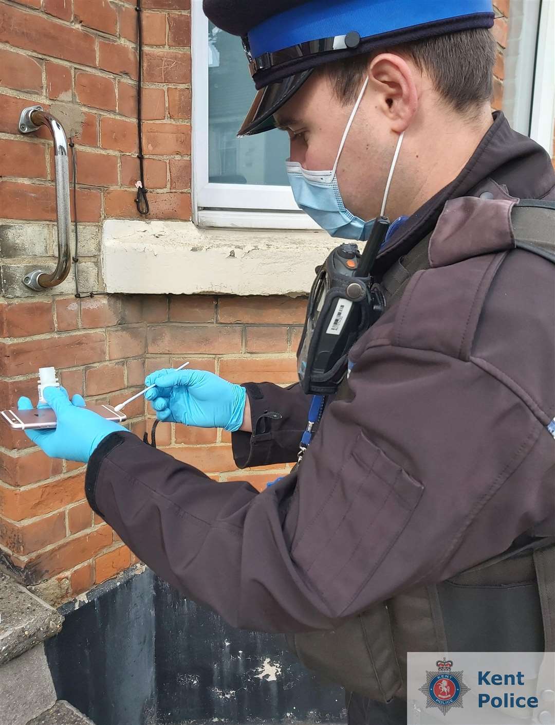 Police in Gillingham carrying out a scheme to crackdown on crime and make streets safer and protect properties from crime. Picture: Kent Police