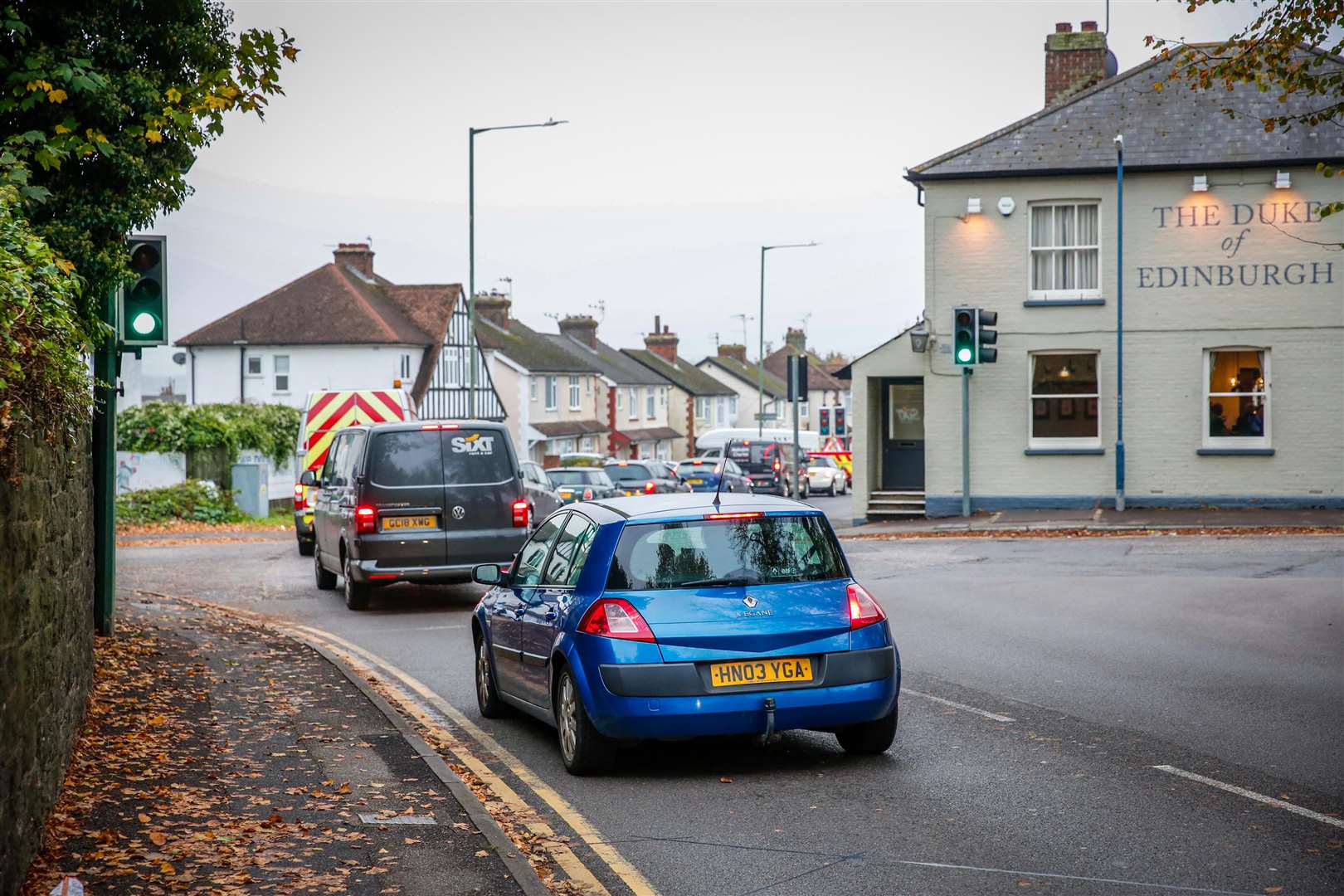 One of the junctions scheduled for improvement: The B2246 Hermitage Lane at its junction with Heath Road and St Andrew's Road