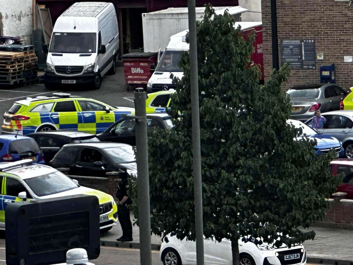 Officers were spotted by passersby in Chatham. Picture: Kelly Longman