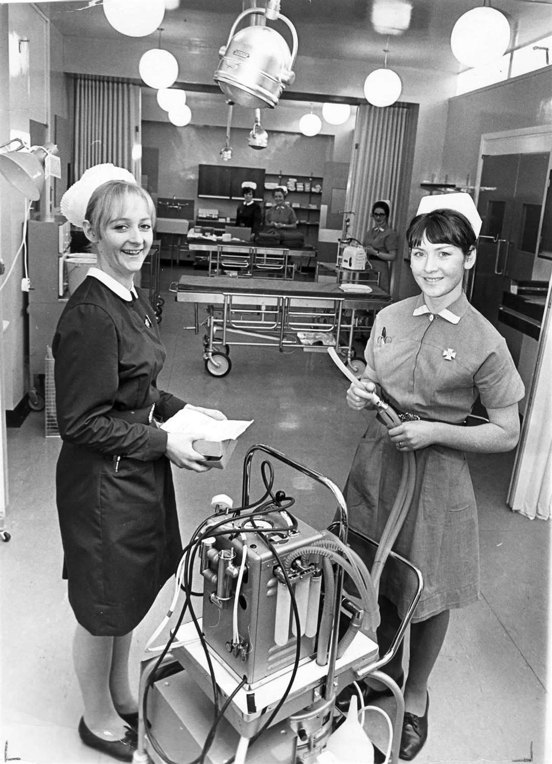 Inside the Medway Accident Centre pictured in January 1970