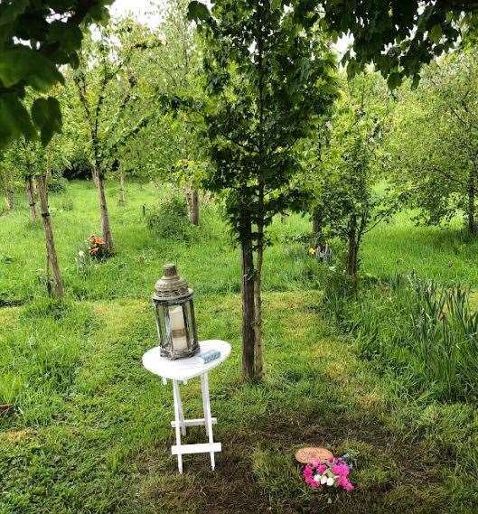 One of the burial sites at Deerton burial grounds, near Teynham. Picture: Sian Muir