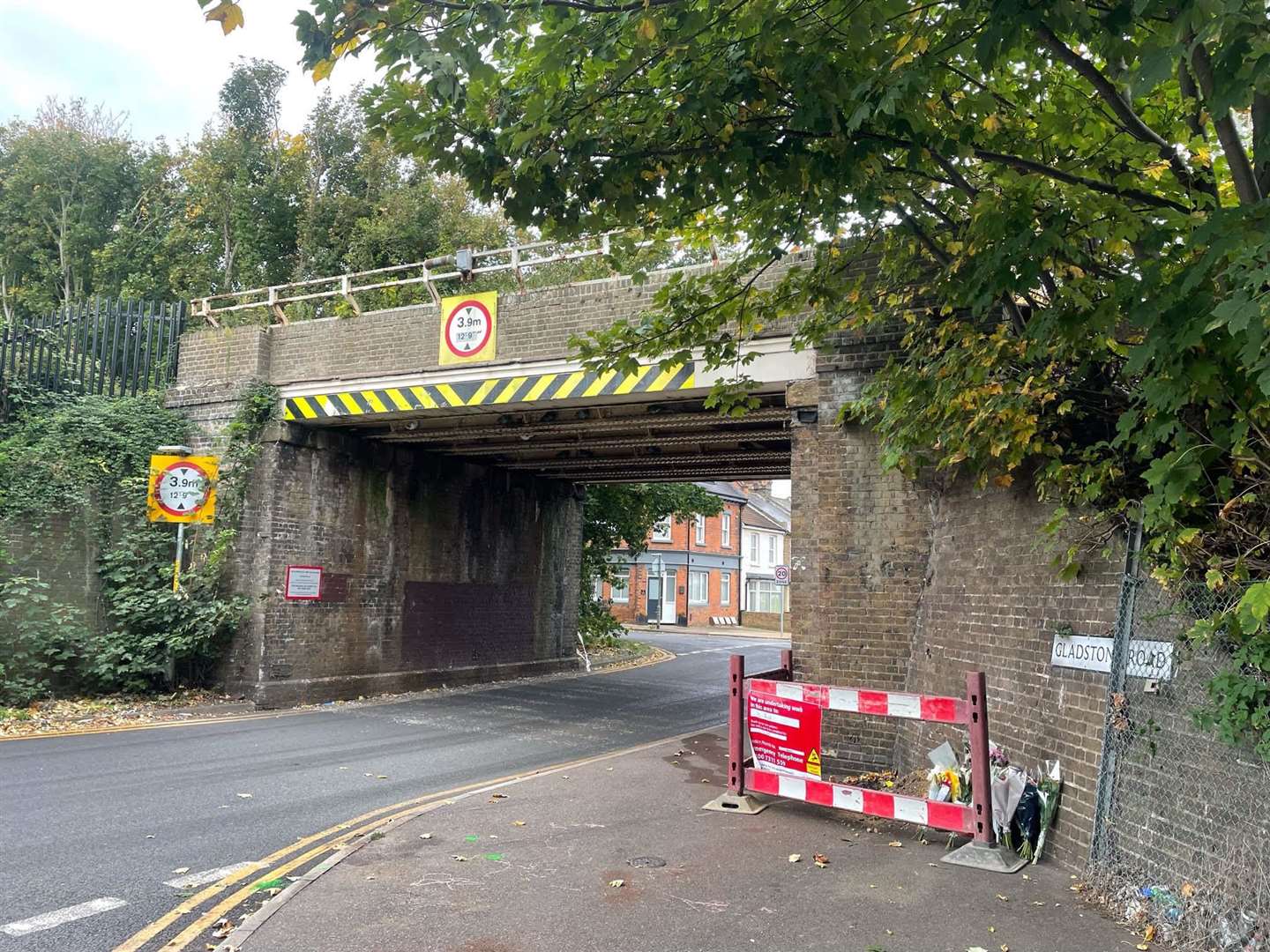 The crash happened near the railway bridge