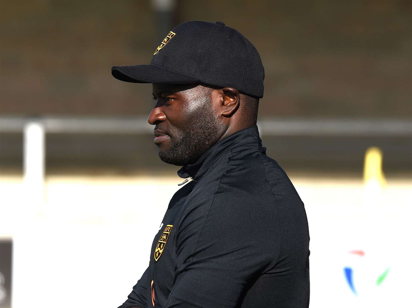 Maidstone United manager George Elokobi. Picture: Steve Terrell