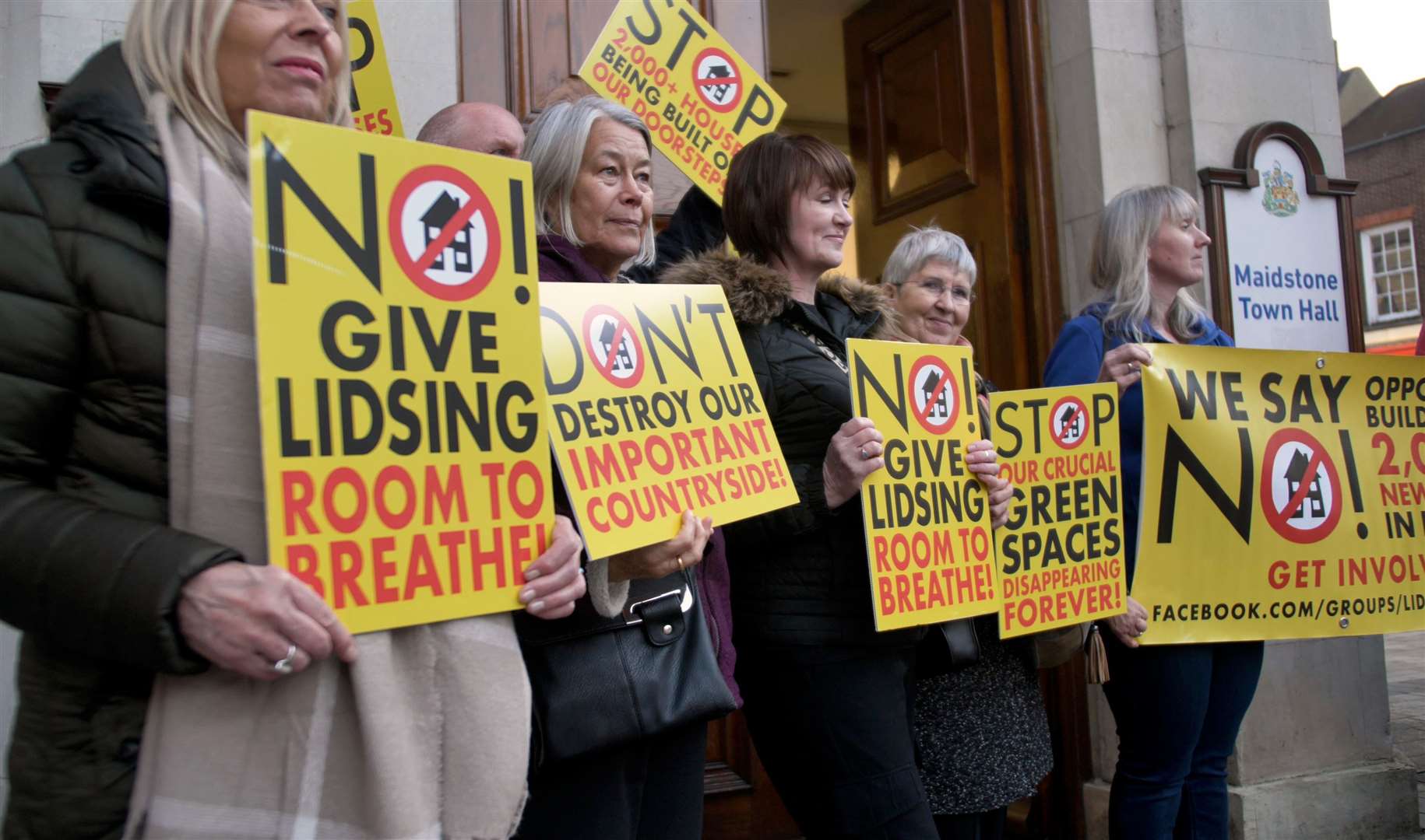 There have been many protests against the garden village plans