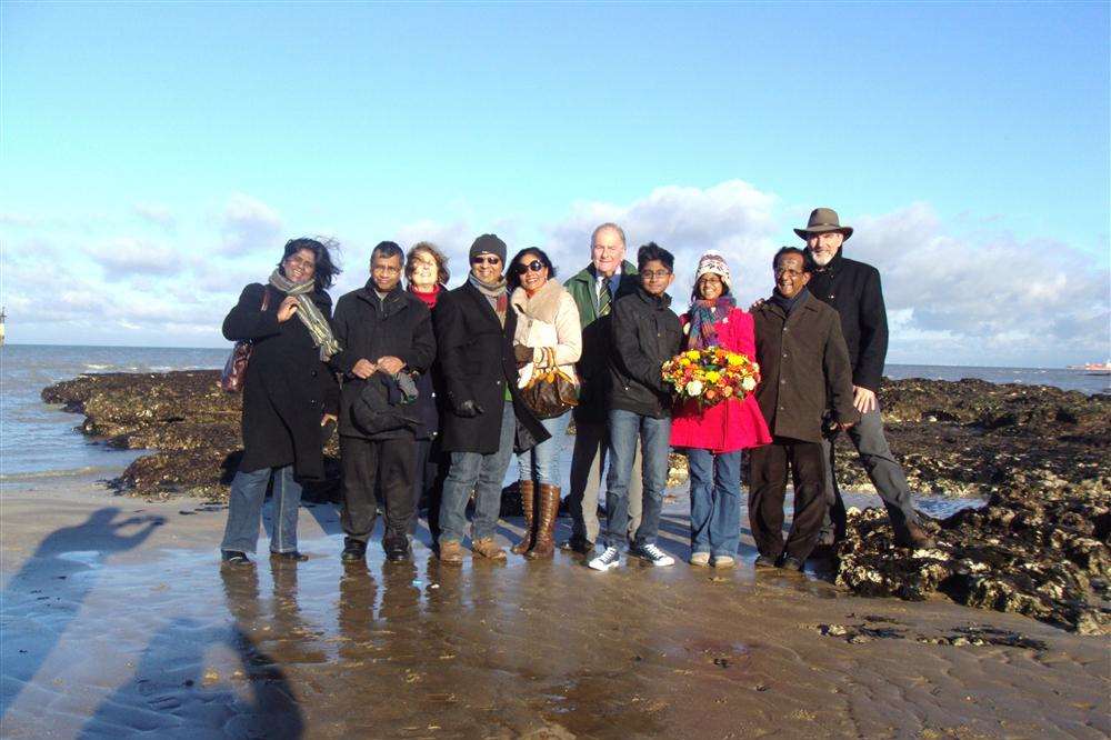 Members of Margate-based charity KASTDA, including the charity's patron Thanet North MP Sir Roger Gale and Thanet councillor Alasdair Bruce, gather on the seafront to lay a wreath in memory of the 30,000 Sri Lankans who died in the Boxing Day disaster of 2004 which shook the world.