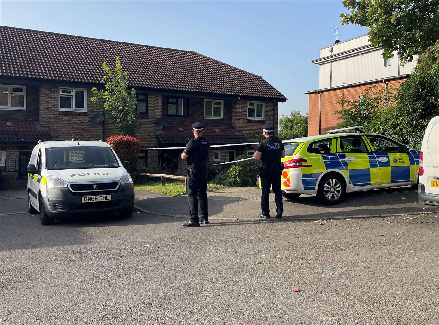 Police in Mercury Close, Borstal, on September 5