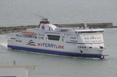 MyFerryLink new ships.The Berlioz berthing in Dover