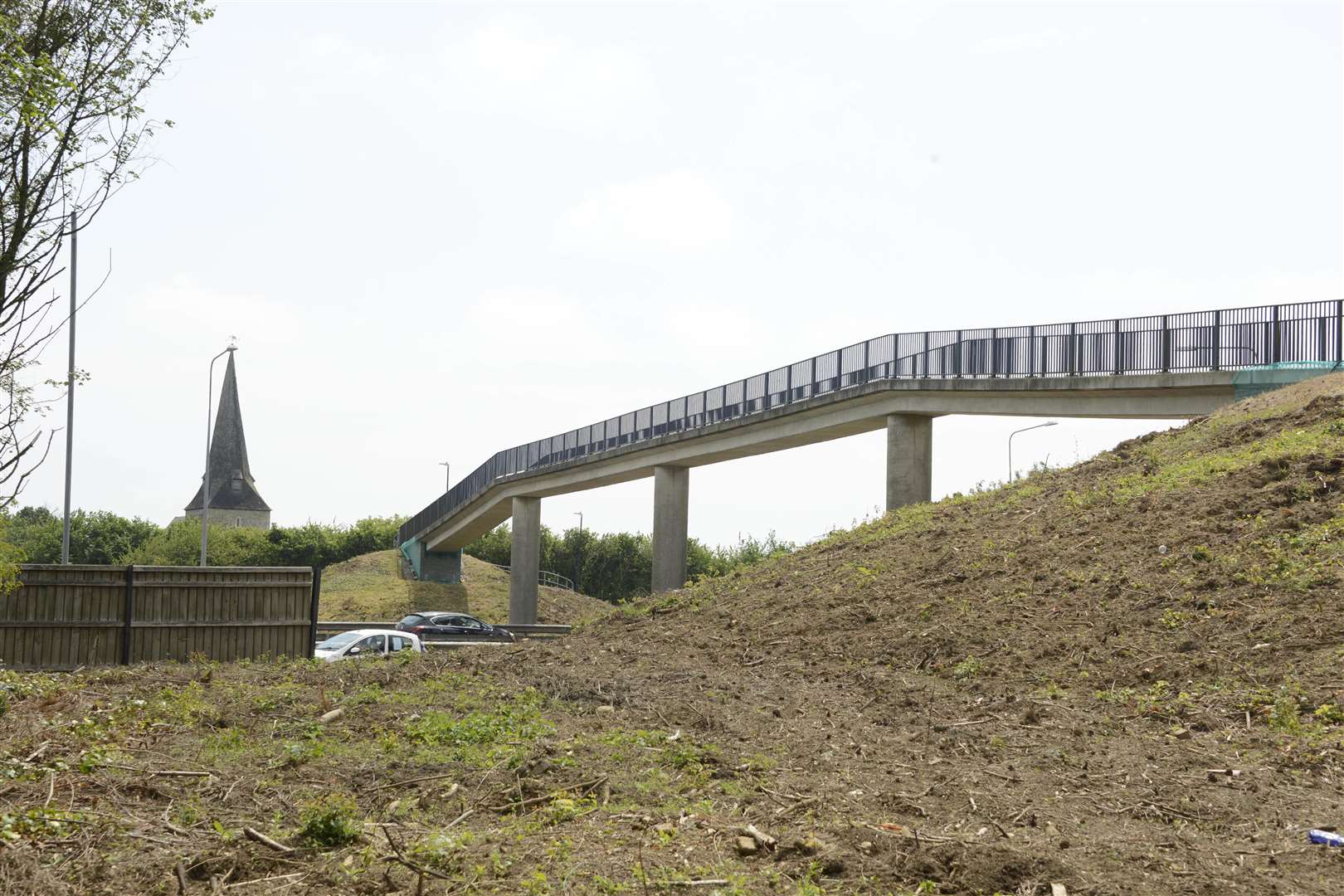 The footbridge before it was demolished. Picture: Paul Amos