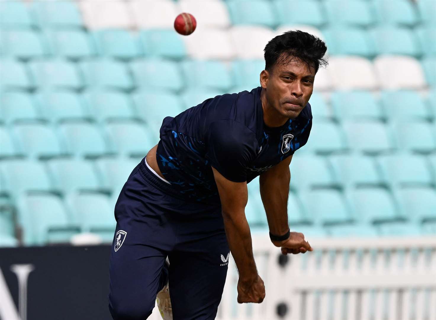 Arafat Bhuiyan – claimed 4-40 from 10 overs for basement boys Blackheath against St Lawrence & Highland Court. Picture: Keith Gillard