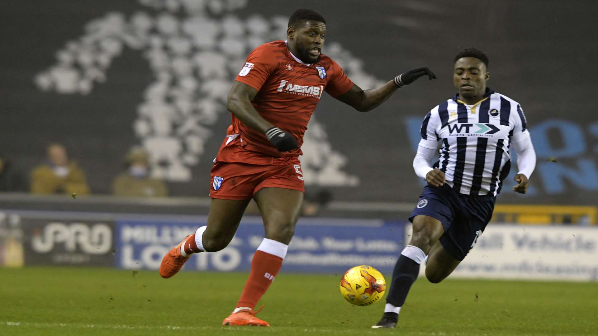 Jay Emmanuel-Thomas on the ball for the visitors. Picture: Barry Goodwin