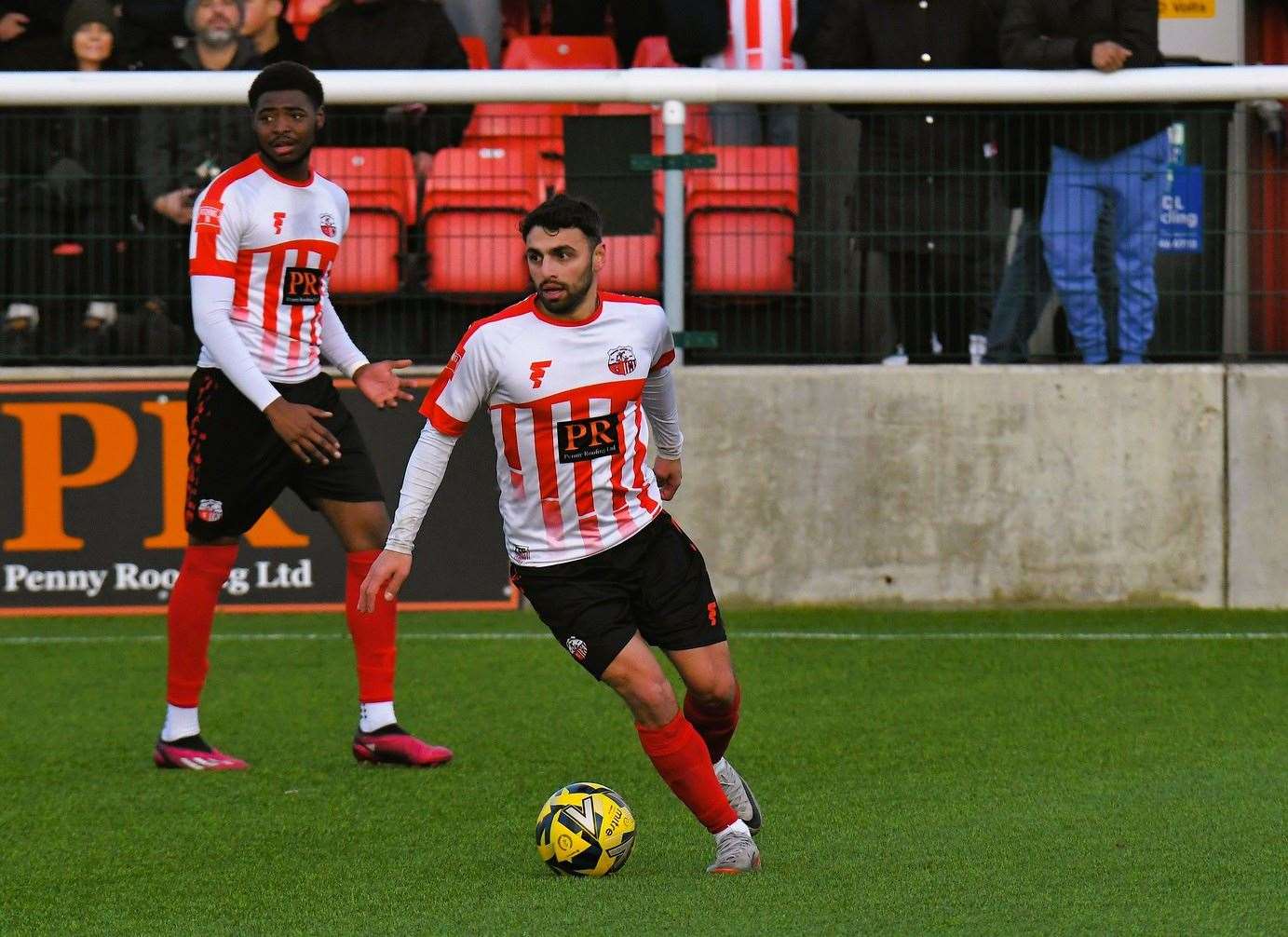 James Bessey-Saldanha on the ball for Sheppey United. Picture: Marc Richards