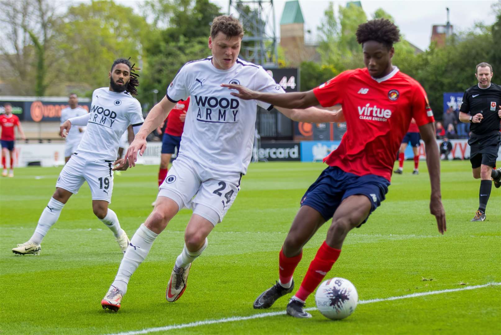 Ebbsfleet keep Boreham Wood at arm’s length on Saturday. Picture: Ed Miller/EUFC