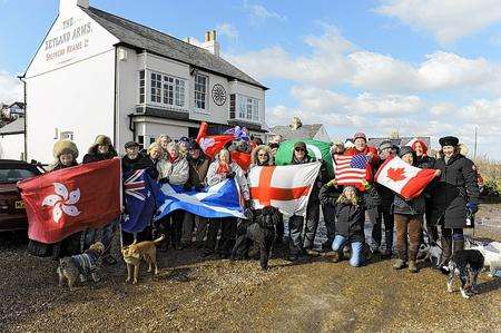 Beach hut protest