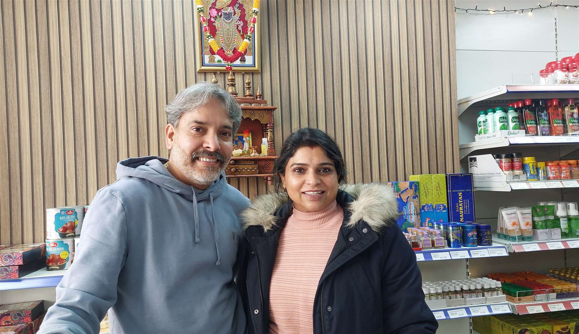 Owners Mahesh and Rekha Joshi