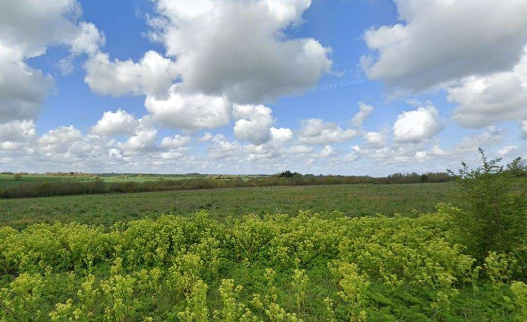 Gladman's plans for 140 homes to the west of Cross Road were approved last week by Dover District Council. Picture: Google