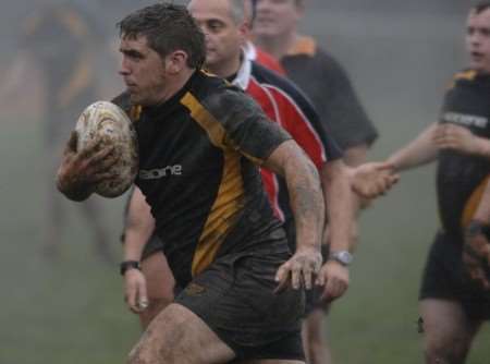 Lordswood push forward against Aylesford on Saturday