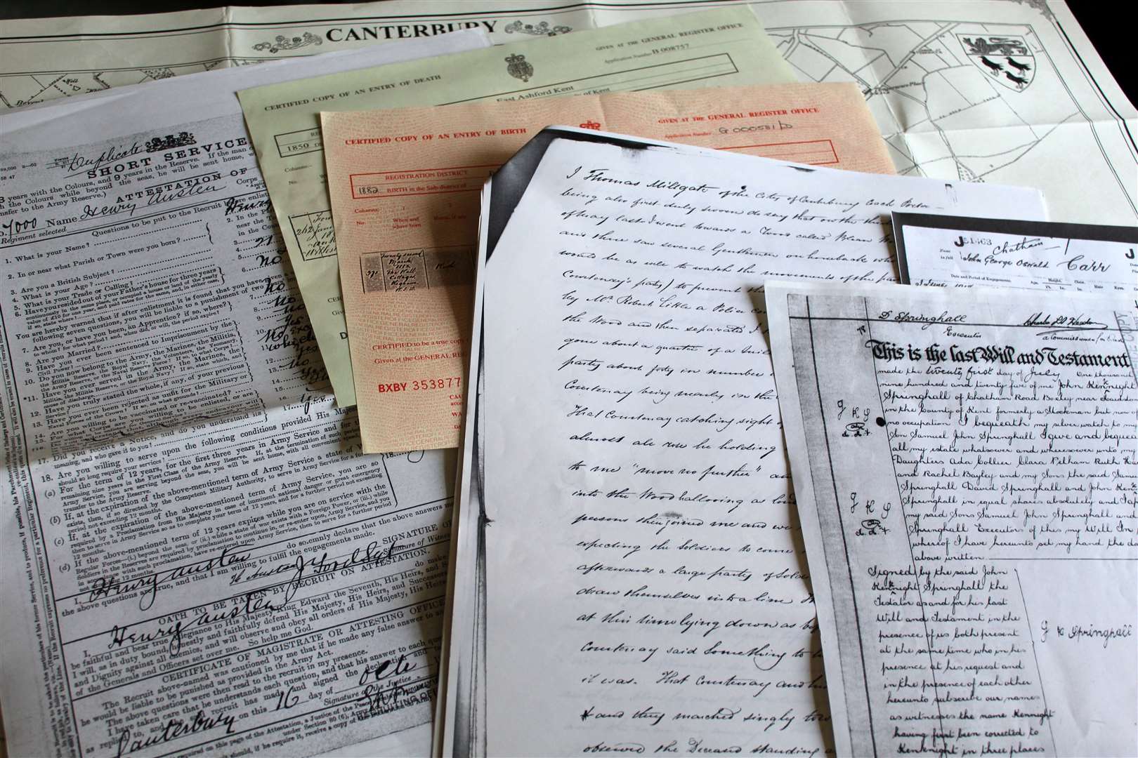 Historic family documents