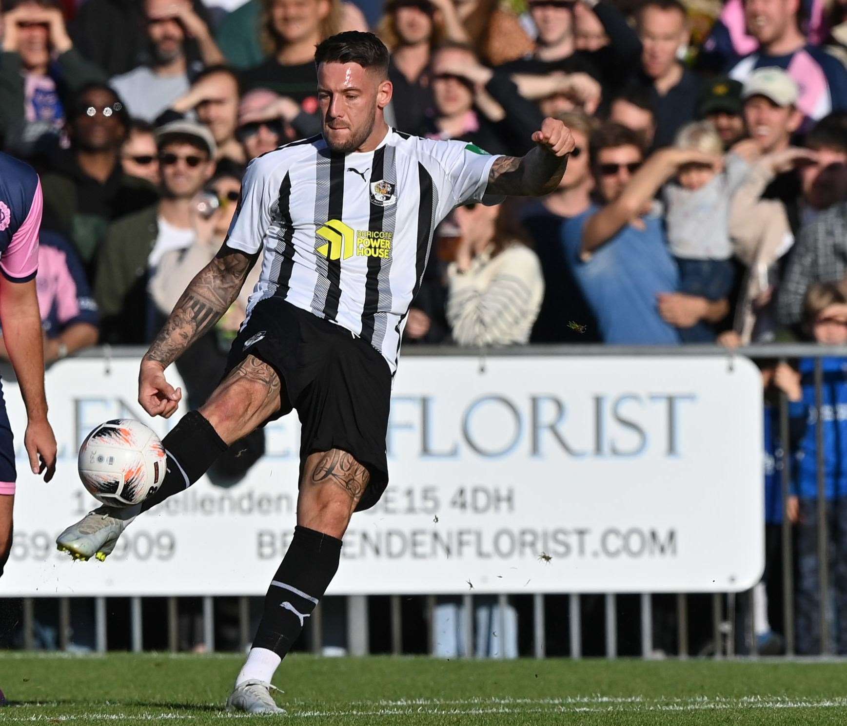 Striker Alex Wall was sent off in Dartford's weekend defeat at Worthing. Picture: Keith Gillard