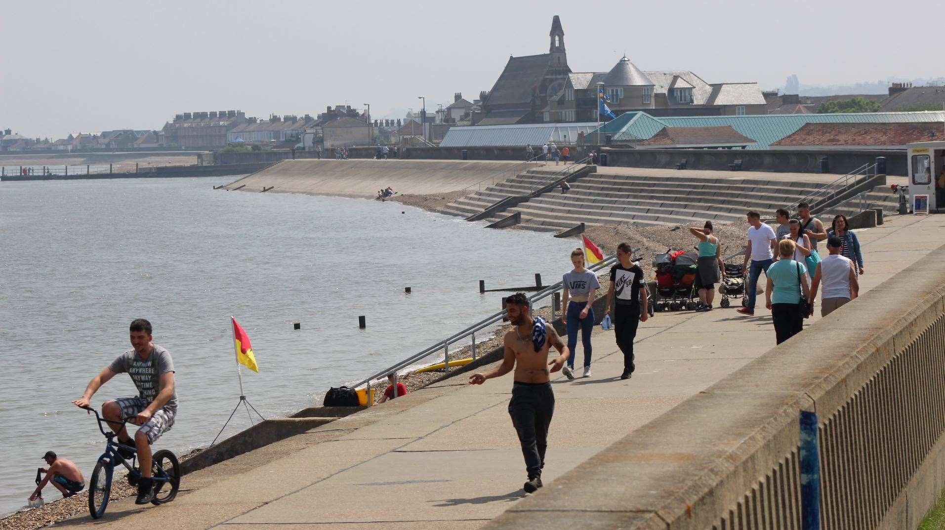 The Blue Flag beach at Sheerness