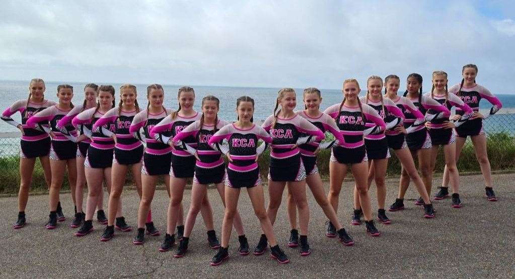 Members of the Kent Cheer Academy