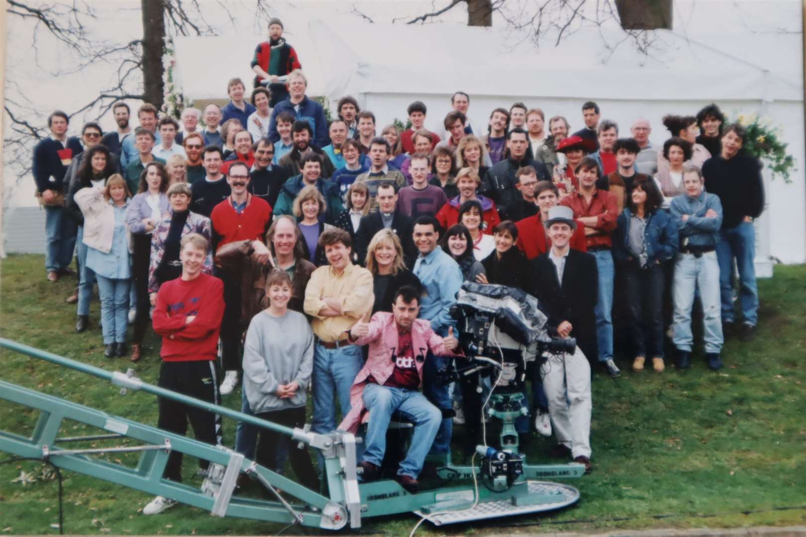 End of series group photo of Motormouth made at the TVS studios in Maidstone