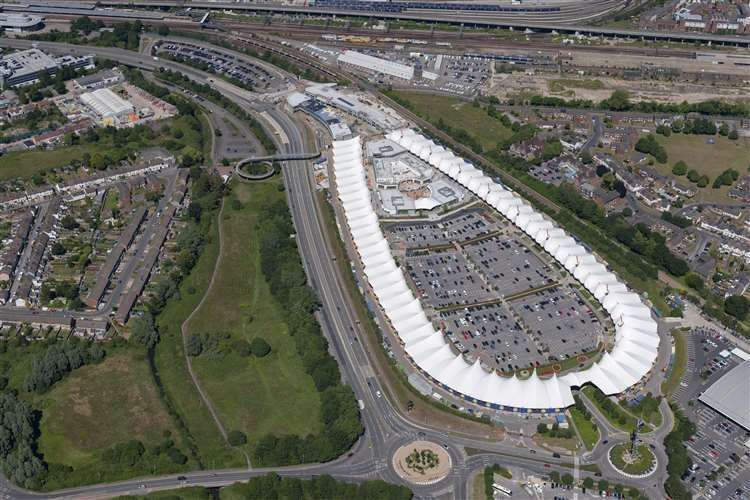 This aerial photo shows the East Stour Park site, which is next to Ashford Designer Outlet. Picture: Ady Kerry / Ashford Borough Council