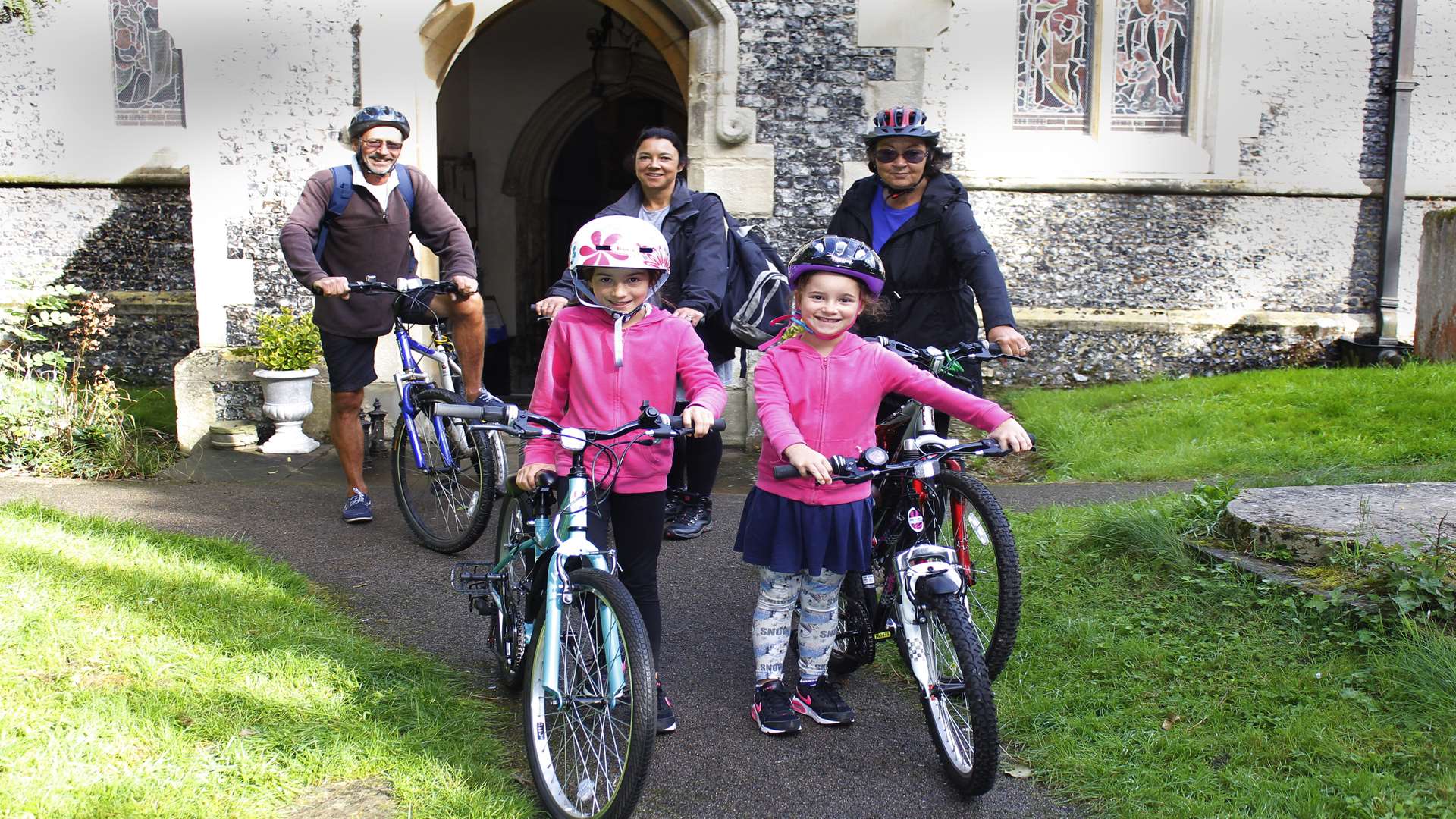 One family set off on a Ride n' Stride