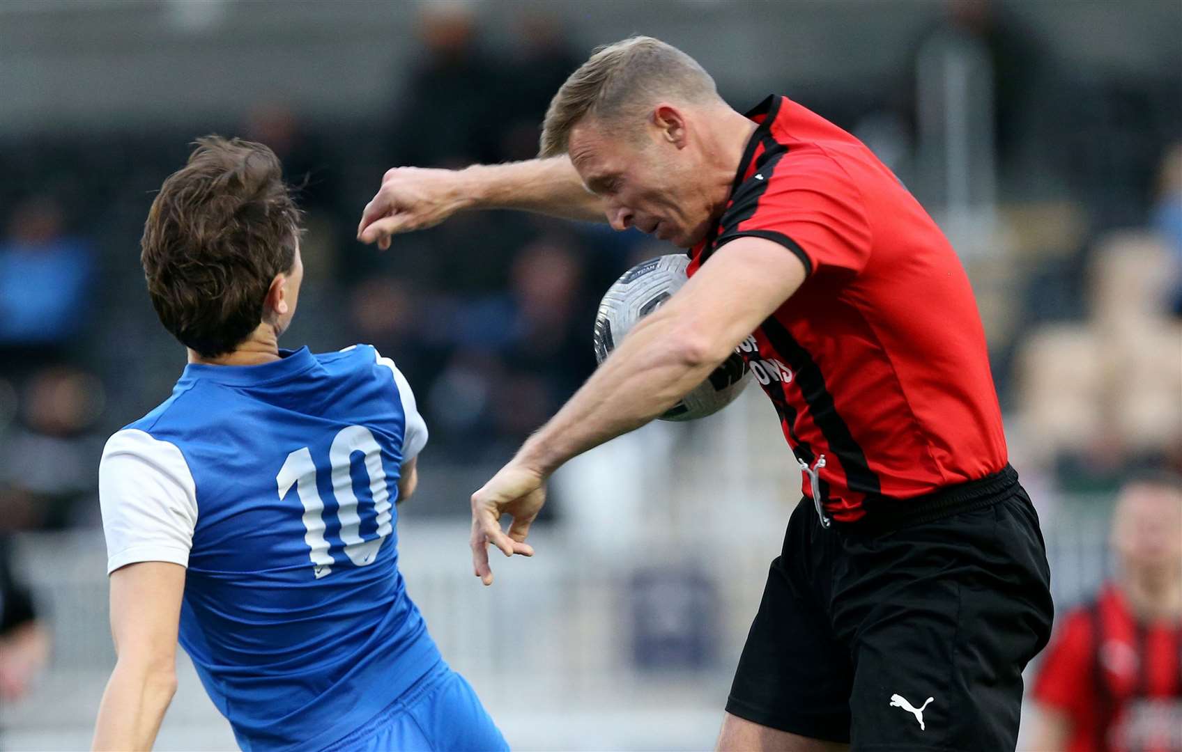 Glebe (red) are put under pressure by Herne Bay on Friday night. Picture: PSP Images